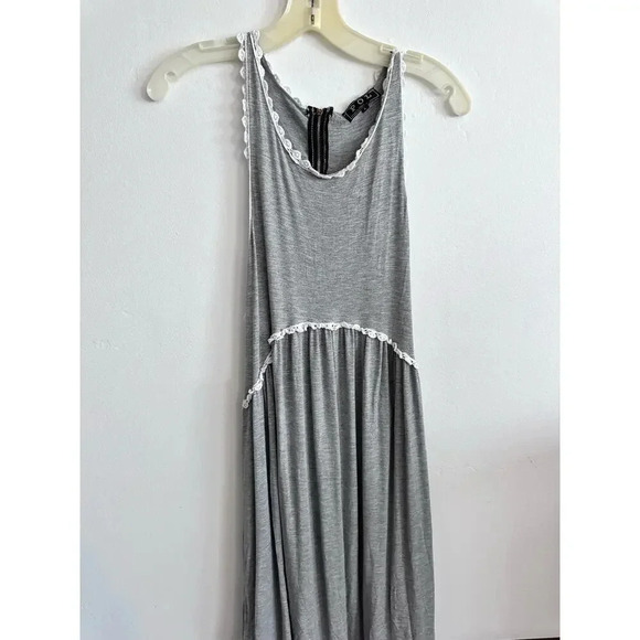 POL Olive Knit Sleeveless Scoop Neck Back Zipper Dress Size Large - Picture 2 of 7